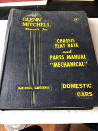 GLEN MITCHELLS FLAT RATE AND PARTS MANUAL 1960 TO 1970 #M0373