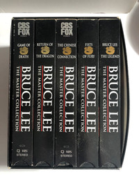 VHS collection of Bruce lee movies 