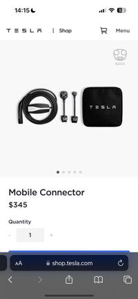 Tesla Charge Cable Mobile Connector New