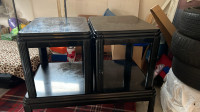 2 boxes of laminate, Coffee table and 2 side tables for $ 30/-
