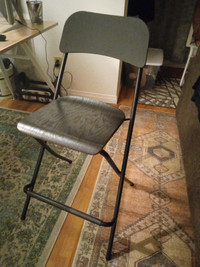 Ikea Bar stool with backrest, foldable good condition