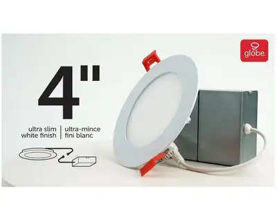 Integrated LED, Dimmable, Wet Rated – Easy Install, Long-Lasting Features: - 12-Pack of 4” Slim Inte...