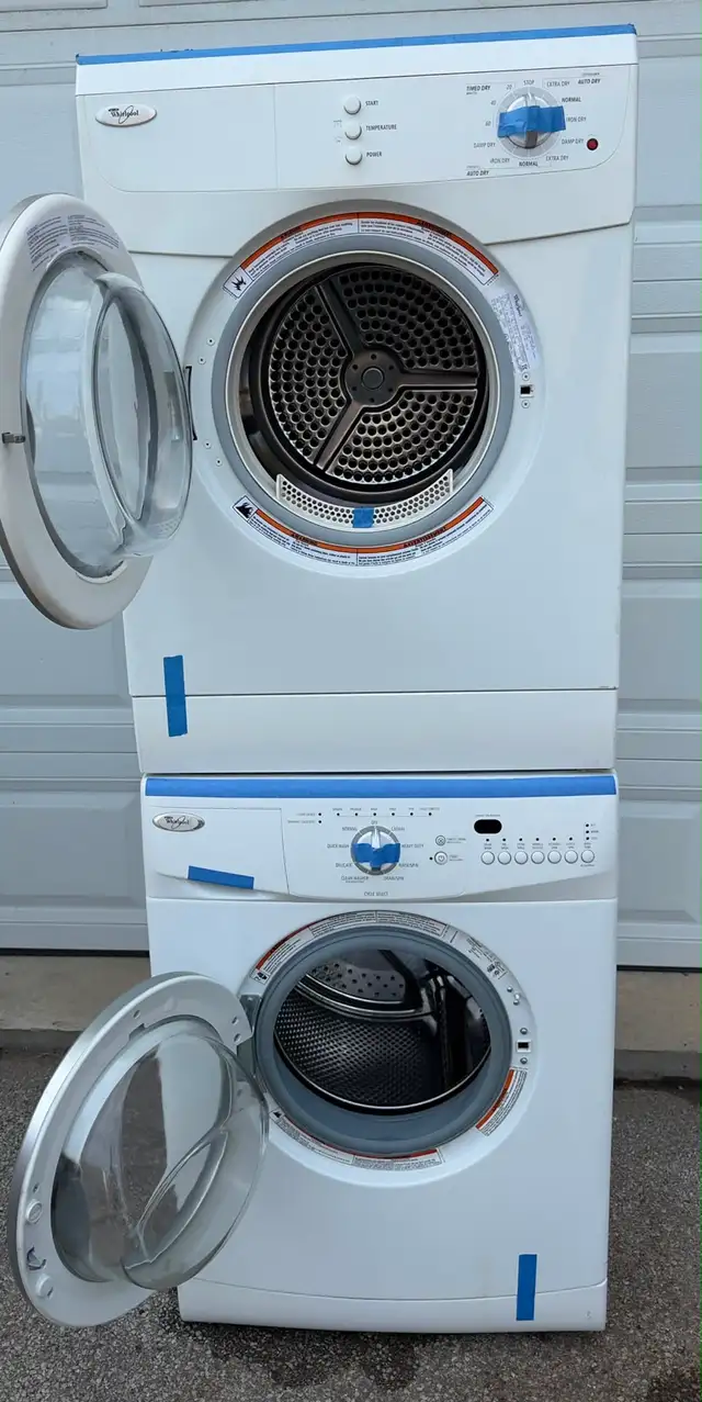 24” WHIRLPOOL WASHER & DRYER SET ELECTRIC FRONT LOAD STACKABLE  in Washers & Dryers in City of Toronto - Image 3