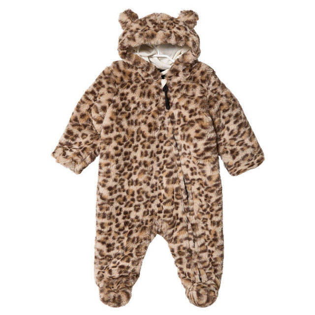 Leopard print lounge snow suit jumpsuit for Twins in Clothing - 0-3 Months in Mississauga / Peel Region - Image 3