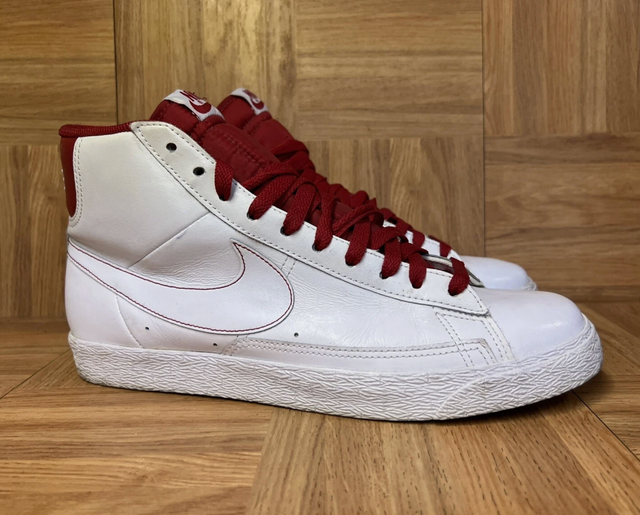 Nike Blazer Mid Hi White Red Shoe ⎮ Men 12 US