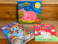 3 Animal-themed baby board books