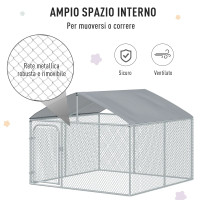 7.5'Lx7.5'Wx5.6'H Large Outdoor Dog Kennel Playpen