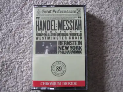 Leonard Bernstein with the New York Philharmonic and Westminster Chorale cassette plays fine thanks