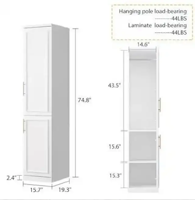 New tall wardrobe armoire  in Hutches & Display Cabinets in Mississauga / Peel Region - Image 3