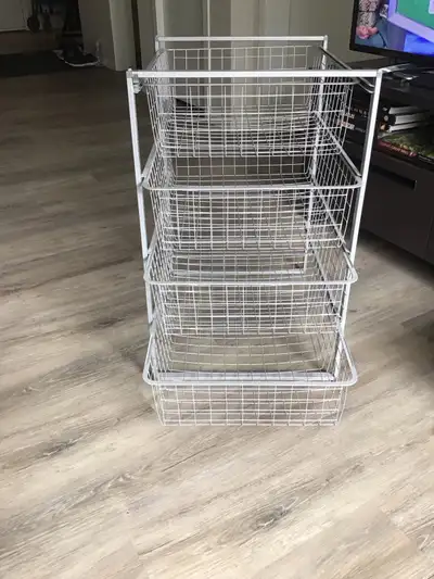 4 drawer metal shelving unit