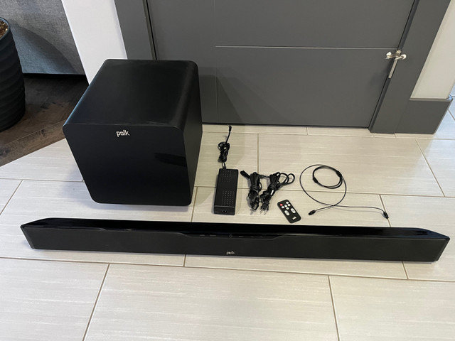 Polk Audio Soundbar 9000 with Subwoofer in Stereo Systems & Home Theatre in St. Albert
