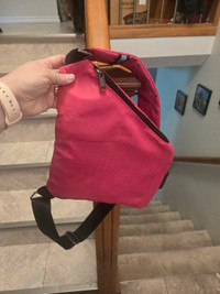 Rose red crossbody purse