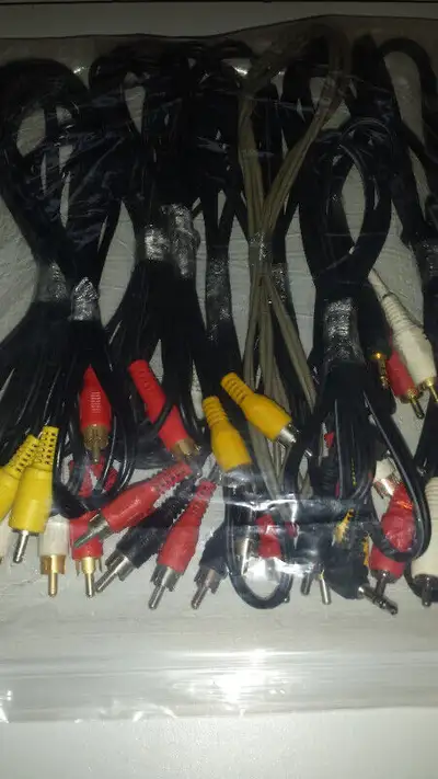 RCA Audio Video Cables. For Connecting Your VCR, DVD, HDTV and Other Home Theater Equipment. 7 RCA C...