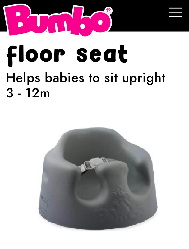 Baby floor seat. bumbo grey $20 OBO in Feeding & High Chairs in St. Catharines - Image 2