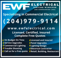 COMMERCIAL ELECTRICIAN 204-979-9114 Insured Certified