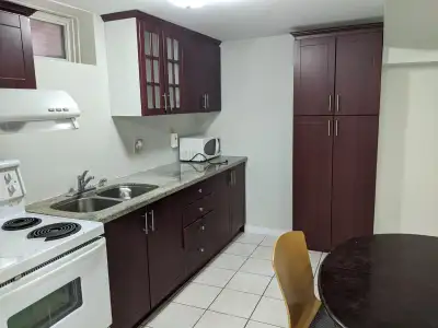2 BDR furnished Basement apartment available for rent immediately. Quiet and nice neighborhood close...