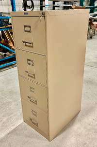 “Commodore” Four Drawer Metal Filing Cabinet (With Key!)