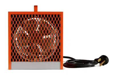 Electric Heater w/Thermostat Coloured in eye-catching orange, is a versatile heating solution design...