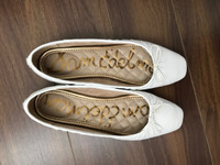 " Sam Edelman" blanc cuir chaussures / White leather shoes