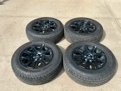 Set of four 17” Carbonized Grey-Painted Aluminum Wheels with Continental Cross Contact ATR All Seaso...