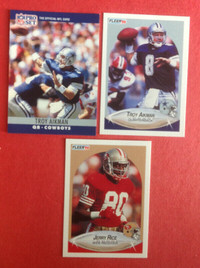 Fleer proset Troy Aikman Jerry Rice Football Cards