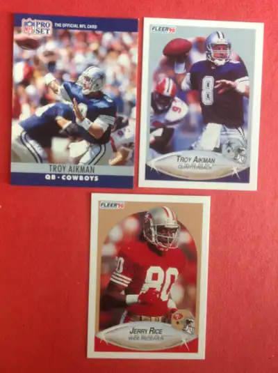 Fleer proset Troy Aikman Jerry Rice Football Cards, View more