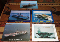 US Navy Aircraft Carrier Postcards