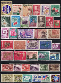 South Vietnam Stamps, 40 Different