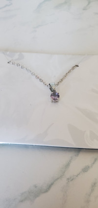 Brand New Amethyst Pendant with Chain