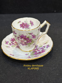 Ansley Violette demitasse tea cup/ espresso cup- made in England