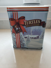 2007 Turtles Christmas winter chocolate tin
