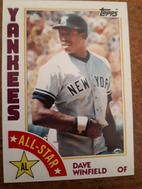 1984 Topps Baseball Dave Winfield All-Star Card #402