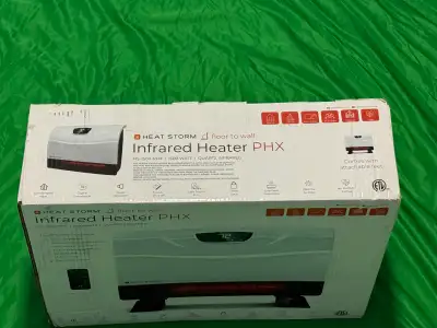 New in box, never used. Located in St. Catharines. The Heat Storm Phoenix Floor to Wall Unit is a gr...