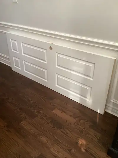 30-inch x 80-inch Composite Primed White Hollow Core 6-Panel Tex, View more