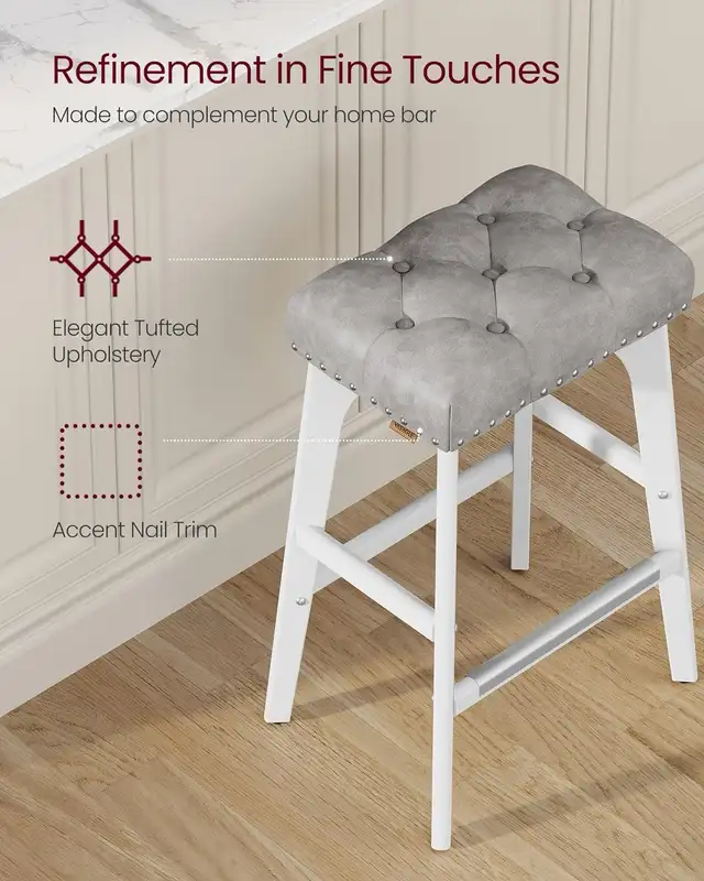 Saddle Counter Height Bar Stools, 26-Inch Backless Kitchen Stool in Chairs & Recliners in Markham / York Region - Image 4