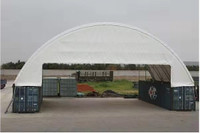 Container Shelter 60'x40'x20' (610g PVC) Double Trussed