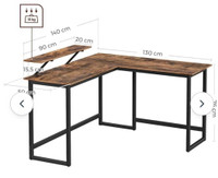 Office Desk by VASAGLE  lwd56