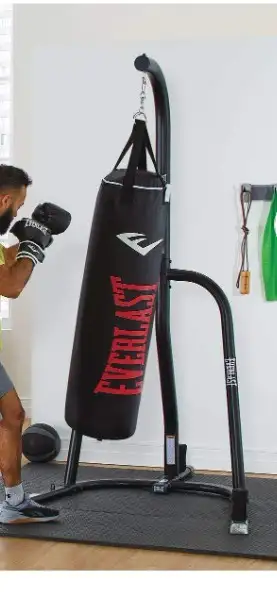 Punching Bag, stand, and 2 sets of gloves, View more