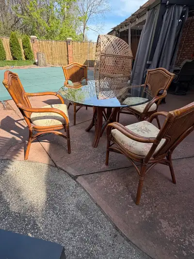 RATTAN DINING ROOM SET , View more