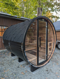 Clear Cedar Barrel Sauna