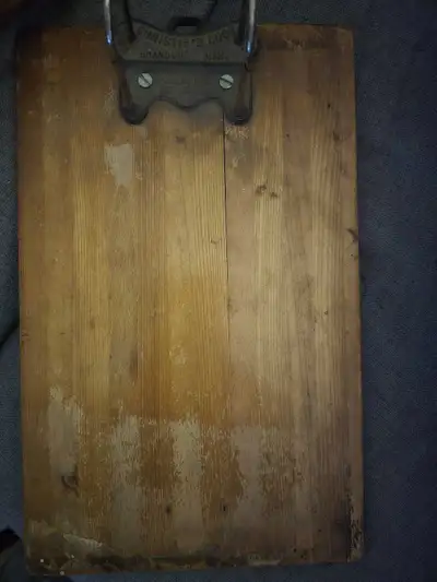 Vintage wood file holder .