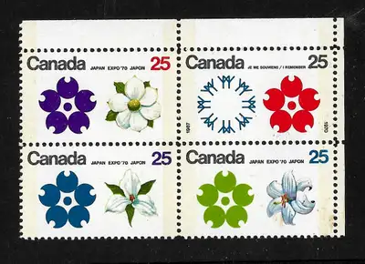 No. 508-511 Bloc Neuf sans Charnière Tag 2 Barres W2B