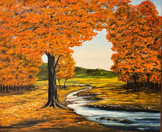 Original Painting, “Autumn Day” By Malcolm (Mac) R. MacDonald in Arts & Collectibles in Owen Sound - Image 4