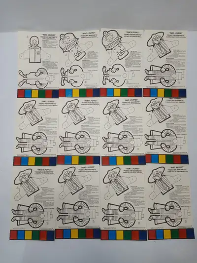 1980 McDonald’s Paint-a-Puppet Sheets Vintage Ronald, Hamburglar, View more