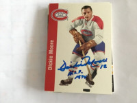 Dickie Moore signed missing link card from the Canadians great