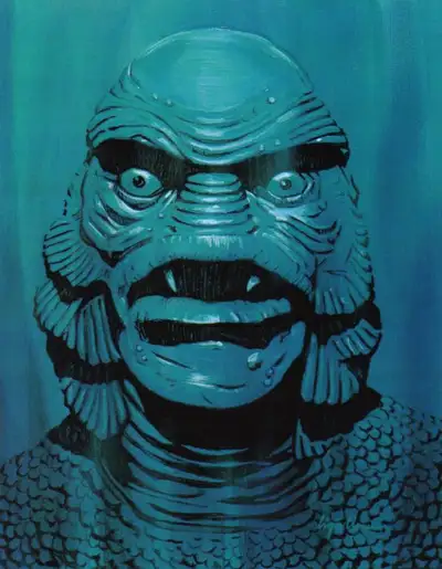 UNIVERSAL MONSTERS: CREATURE FROM THE BLACK LAGOON An original painting by Heavy Metal Magazine cove...
