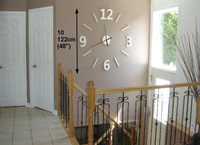 48'' extra large barnwood wall clock 3D numbers, large 3D clock