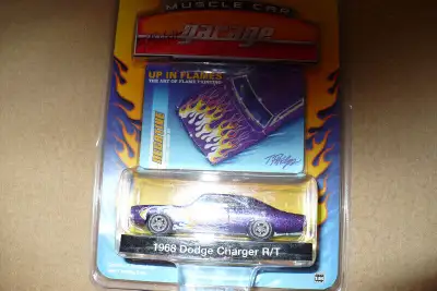 1968 '68 DODGE CHARGER R/T RT UP IN FLAMES DIECAST GREENLIGHT 2009 ULTRA RARE and signed T. Phelps n...