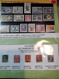 Lot of 21 Canada Historic Postage Stamps