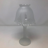 Partylite Clairmont Frosted Glass Fairy Lamp Candle Holder